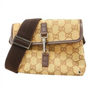Gucci Waist Bag GG Canvas Brown Silver Hardware